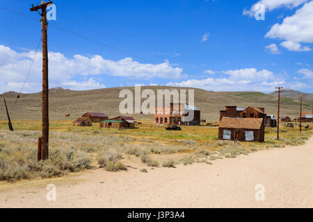 Blick vom Geisterstadt Bodie, Kalifornien USA. Alte verlassene mine Stockfoto