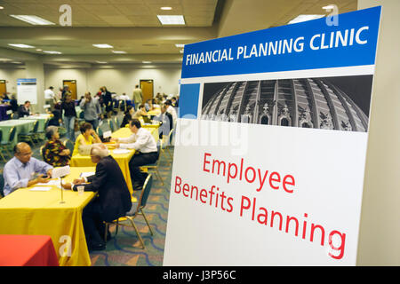 Miami Florida, Hyatt Regency, Hotel, Free Financial Planning Clinic, Certified Financial Planner, Währung, Geld, Einkommen, Finanzen, Beratung, Berater, Wirtschaft, capi Stockfoto