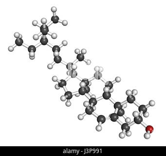 Beta-Sitosterol Phytosterol Molekül. In der Behandlung der gutartigen Prostata-Hyperplasie (BPH) und hohe Cholesterinwerte untersucht. Atome sind represented Stockfoto