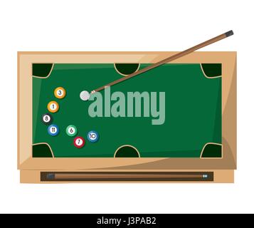 Hobby Pool Billard Spiel Stock Vektor