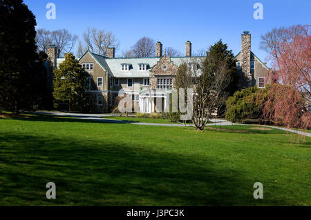 Blithewold, ein 33 Hektar großen Sommersitz mit großen Ansichten der Narragansett Bay, in Bristol in Rhode Island Stockfoto