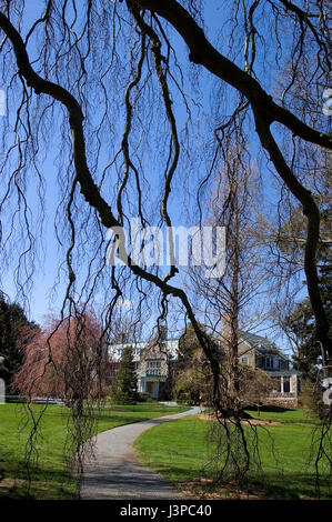 Blithewold, ein 33 Hektar großen Sommersitz mit großen Ansichten der Narragansett Bay, in Bristol in Rhode Island Stockfoto