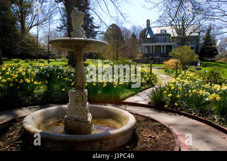 Blithewold, ein 33 Hektar großen Sommersitz mit großen Ansichten der Narragansett Bay, in Bristol in Rhode Island Stockfoto