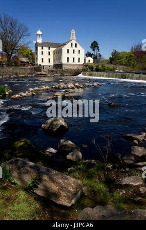 SLATER befindet MILL - PAWTUCKET, RI auf dem Blackstone River in Pawtucket, Rhode Island, Slater Mühle sich ein Museumskomplex gewidmet, die Amer Stockfoto