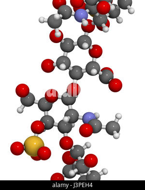 Chondroitinsulfat (kurzes Fragment). Wichtiger Bestandteil des Knorpelgewebes. Als diätetische Ergänzung in der Behandlung von Arthrose eingesetzt. Stockfoto