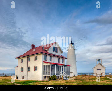 Cove Point Lighthouse an der Chesapeake Bay in Maryland Stockfoto