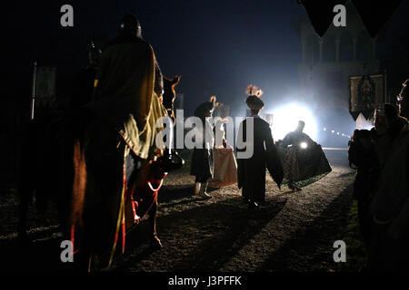 Szene am Mittelalterfest Stockfoto