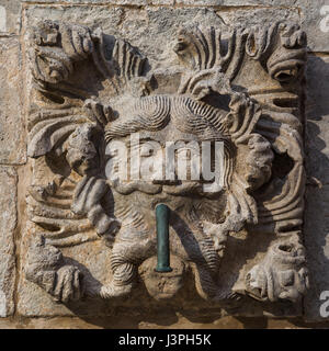 Details zu den Onofrio größere Brunnen gesehen nur innerhalb der wichtigsten Stadtmauern der Altstadt von Dubrovnik. Stockfoto