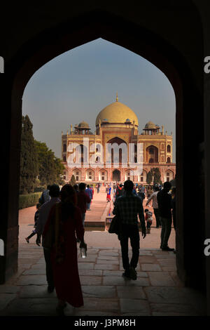 Humayun Mausoleum in Delhi, Indien, Isa Khan Niyazi Grab komplexe, wurde der Komplex eine UNESCO erklärt Stockfoto