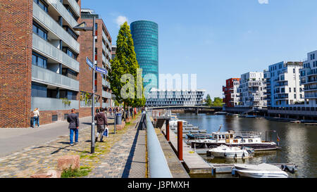 Westhafen, Frankfurt am Main, Deutschland. April 2017 Stockfoto