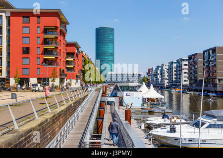 Westhafen, Frankfurt am Main, Deutschland. April 2017 Stockfoto