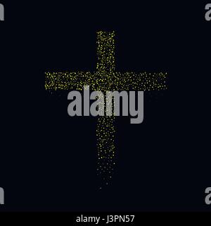 Abstrakte goldenes Kreuz Stock Vektor