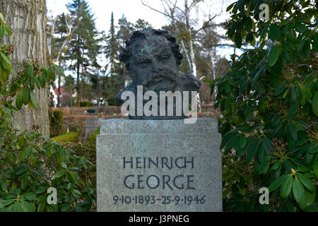 Greifen Sie, Heinrich George, Friedhof Zehlendorf, Onkel-Tom-Straße, Zehlendorf, Berlin, Deutschland Stockfoto