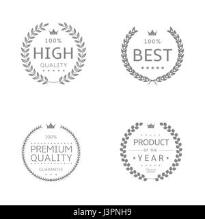 Lorbeer-Kranz-Symbole Stock Vektor