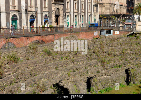 Anfiteatro Romano, Piazza Stesicoro, Catania, Sizilien, Italien Stockfoto