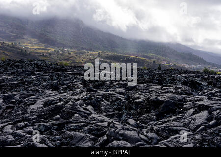 Lava Feld, Las Manchas, La Palma, Spanien Stockfoto