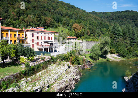 Fluss Soca, Kanal Ob Soci, Region Primorska, Slowenien Stockfoto