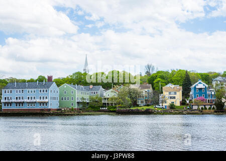 Häuser in Quinnipiac River Park in New Haven Connecticut Stockfoto