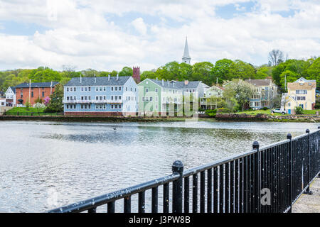 Häuser in Quinnipiac River Park in New Haven Connecticut Stockfoto