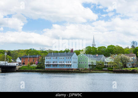 Häuser in Quinnipiac River Park in New Haven Connecticut Stockfoto