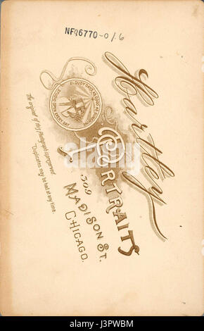 Dieser Titel bezieht sich auf ein Kabinettfoto von Norwegisch-Amerikanern, möglicherweise ein Archivbild aus dem Norsker Folkemuseum. Stockfoto