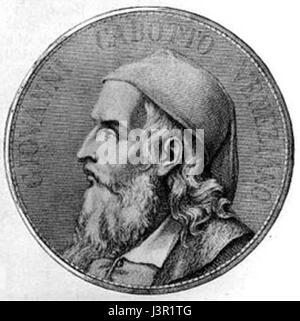 John Cabot war ein italienischer Entdecker, der 1497 unter englischer Flagge für seine Reise nach Nordamerika bekannt war. Ihm wird zugeschrieben, Teile der nordamerikanischen Küste entdeckt zu haben und damit den Grundstein für die spätere englische Kolonialisierung zu legen. Stockfoto