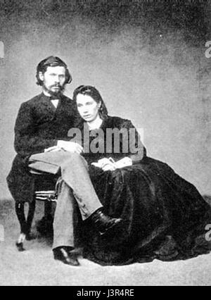 Ivan Kramskoy und seine Frau Stockfoto