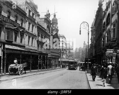 King Street, Blick nach Westen, Sydney aus der Sammlung des Museums Kraftpaket Stockfoto