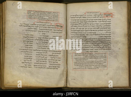 Das jüdische römische Gebetsbuch, oft ein seltenes religiöses Artefakt, verbindet jüdische liturgische Texte mit römischen Einflüssen. Dieses Dokument gibt Einblicke in religiöse Praktiken während einer bestimmten historischen Periode. Stockfoto