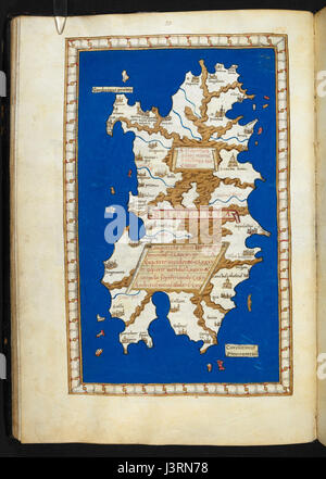 Insularium Illustratum (zusätzliche MS 15760, f.52v) Stockfoto