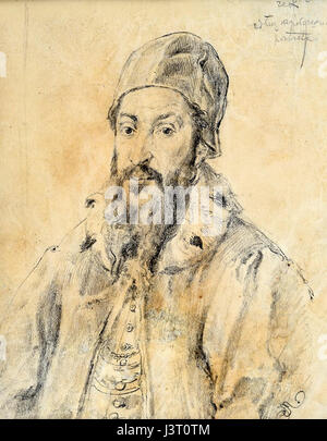 Dieses Werk von Jan Matejko stellt den polnischen König Sigismund II. August dar, eine bedeutende Figur in der polnischen Geschichte. Matejko war bekannt für seine historischen Gemälde, die wichtige Momente und Persönlichkeiten aus der polnischen Vergangenheit darstellen, und Zygmunt Augustus ist eines seiner gefeierten Themen. Stockfoto