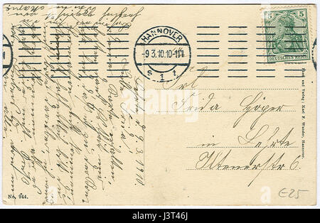 Karl F. Wunder PC 0944 Hannover Klagesmarkt Karussell Christuskirche Rückseite Stockfoto