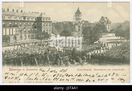 Karl F. Wunder PC-0558-Kaisertage in Hannover. Friederikenplatz. Generalprobe Zum Zapfenstreich Stockfoto