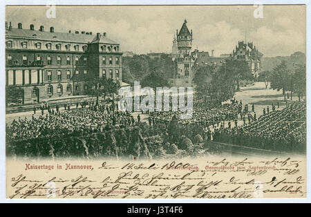 Karl F. Wunder PC-0558-Kaisertage in Hannover. Friederikenplatz. Generalprobe Zum Zapfenstreich. II Stockfoto