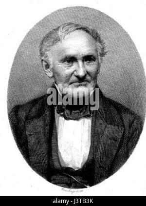 Dieses Porträt von Hans Meyer zeigt Johannes Schulze und erfasst die Gesichtszüge und Persönlichkeit des Einzelnen. Meyer war bekannt für seine Porträtkunst, die detaillierte und ausdrucksstarke Merkmale zeigte. Stockfoto