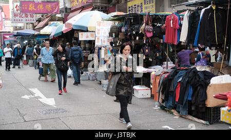 Flea Market Sham Shui Po Biggest in Hongkong täglich das ganze Jahr geöffnet Stockfoto