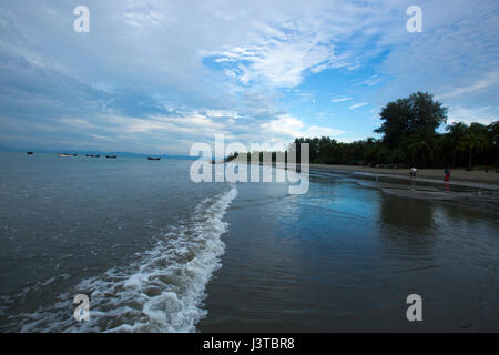 Die Sankt-Martins Insel, bekannt als Narkel Jinjira. Cox Bazar, Bangladesch. Stockfoto