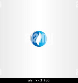 abstrakter blauer Kreis Business Logo Zeichen-design Stock Vektor