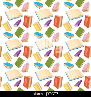 Bücher lesen Bildung Seamless Pattern Stock Vektor