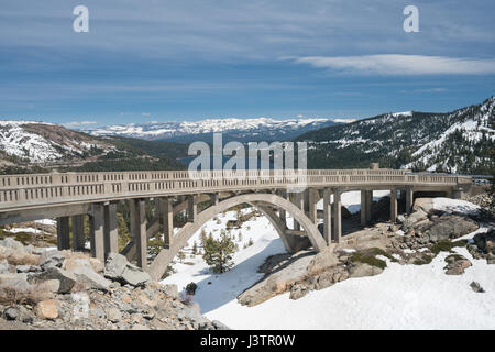 Panorama der Berge der Sierra Nevada vom Donner Pass Stockfoto