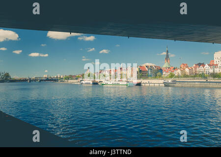 Szczecin / Panorama des historischen Teils der Stadt Stockfoto