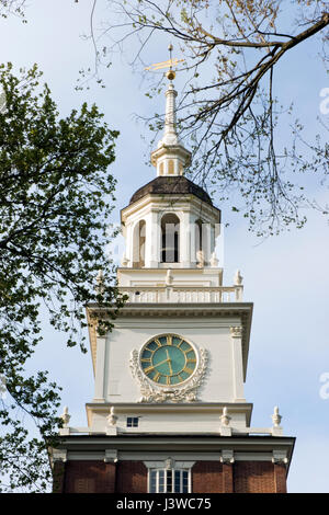 Independence Hall, wo die Unabhängigkeitserklärung und die Verfassung, auf die Unabhängigkeit NAT Historical Park, Philadelphia, Penn angenommen wurden Stockfoto