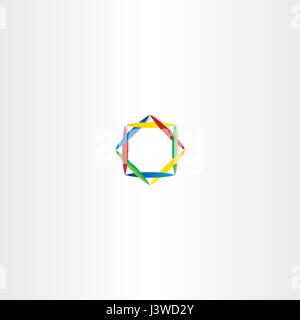 abstrakt Business Logo Quadratur des Kreises bunten Vektor-design Stock Vektor