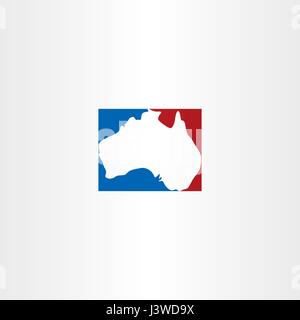 Australien-Logo Karte Vektor Icon-design Stock Vektor