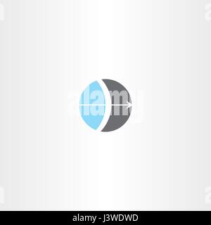 Pfeil und Bogen Kreis Logo Vektor-design Stock Vektor