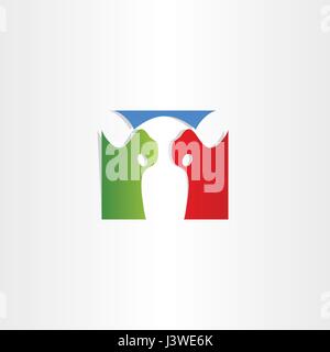 bunte Kuh Logo Vektor Icon-design Stock Vektor