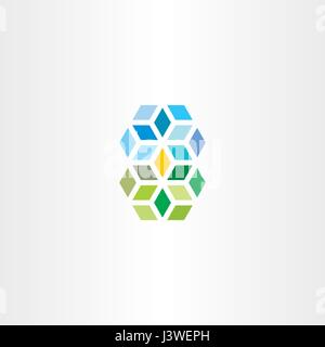 geometrische quadratische Würfel Vektor abstrakte Logo box Stock Vektor