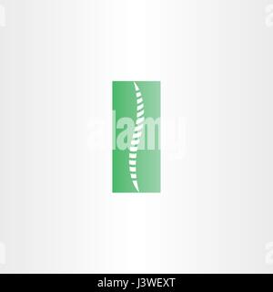 grüne gesunde Wirbelsäule Symbol Vektor-logo Stock Vektor