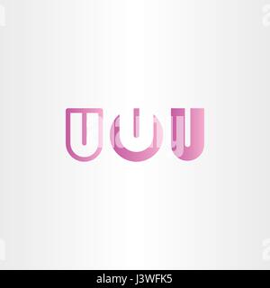 Buchstabe u lila Vektor-Logo Icon set-design Stock Vektor