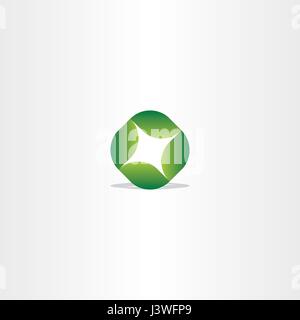 grünes Blatt Kreis Eco Vektor Symbol Logodesign Stock Vektor